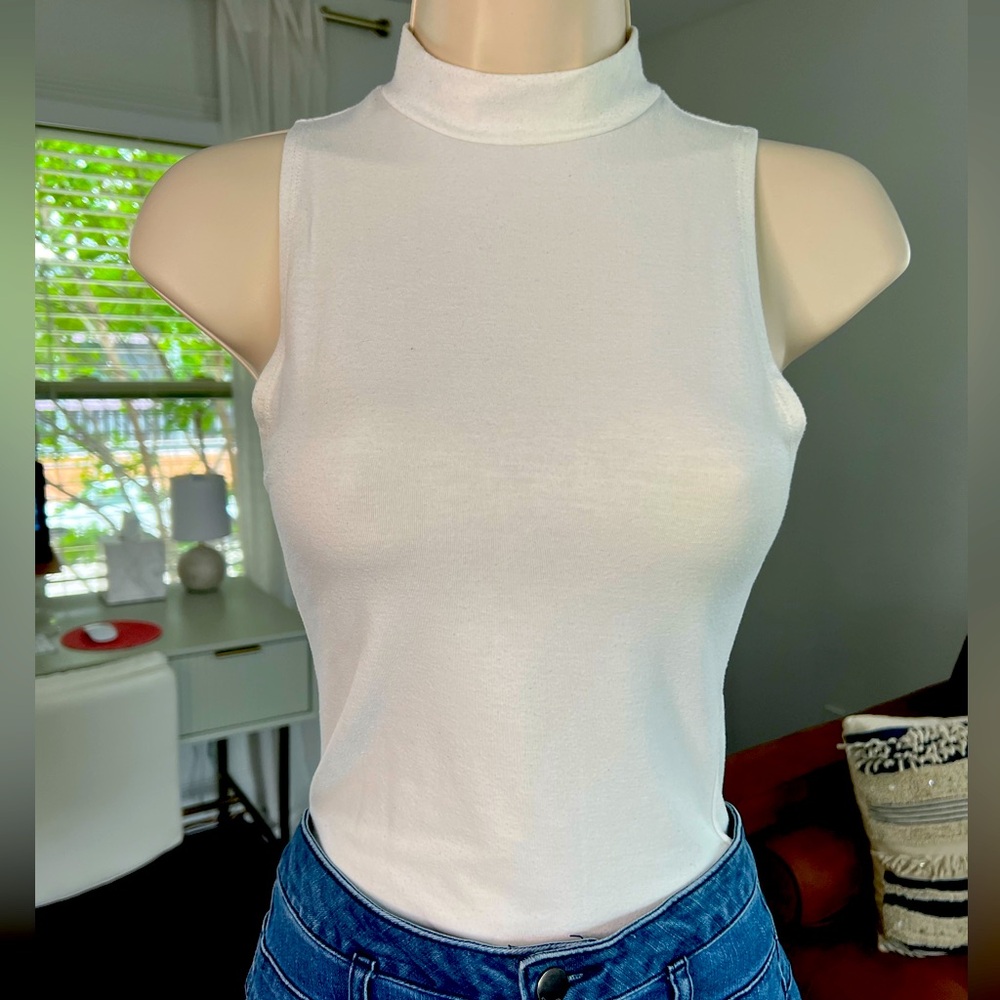 Forever 21 size small white high neck bodysuit
